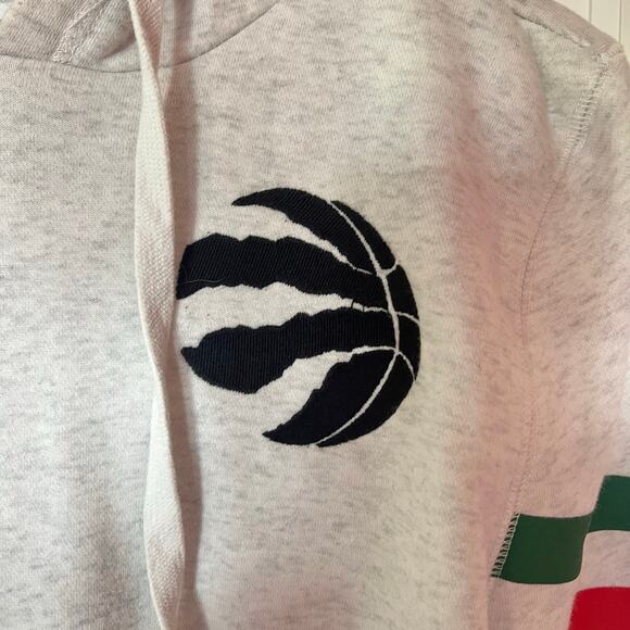 Toronto Raptors Hudson Bay Hoodie Pullover Gray and Striped SZ S - Picture 3 of 6
